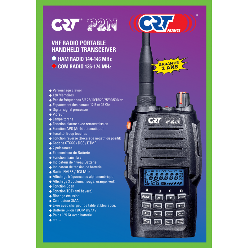 Radio Parapente CRT P2N VHF COM